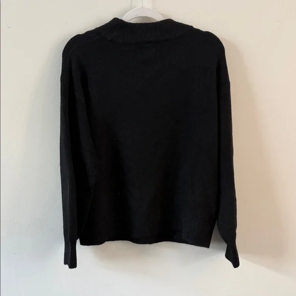 a new day Black Cowl Neck Sweater with White 'Bonjour' Detail - Picture 3 of 6